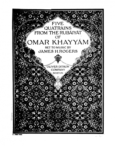 Rogers - 5 Quatrains from the Rubáiyát of Omar Khayyám - Score