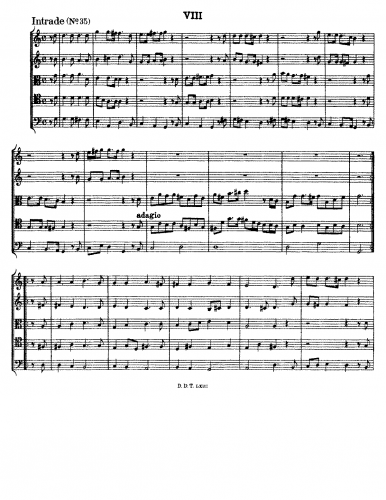 Pezel - Fünff-stimmigte blasende Music, No. 35 - Score