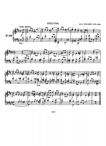 Fischer - Prelude in D major - Score