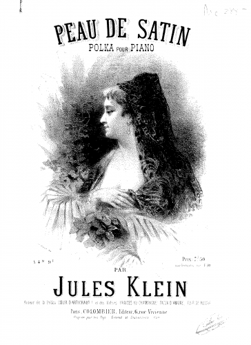 Klein - Peau de satin - For Piano solo - Score