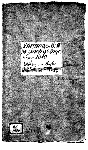 Anonymous - Violin Sonata in E-flat major, Schrank II/34/95 - Score