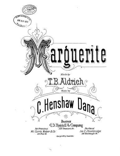 Dana - Marguerite - Score