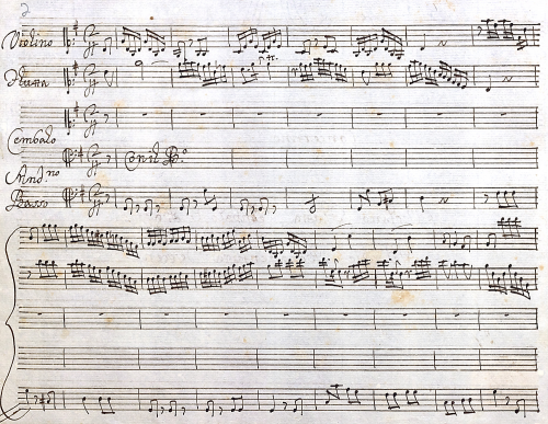Terreni - Harpsichord Quartet in G major - Scores and Parts - Score