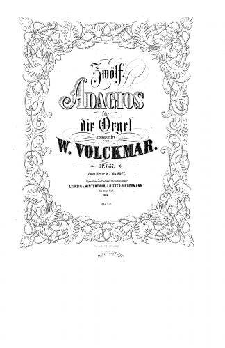 Volckmar - 12 Adagios, Op. 357 - Score