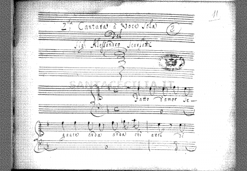 Scarlatti - Fatto d'amor seguace - Score