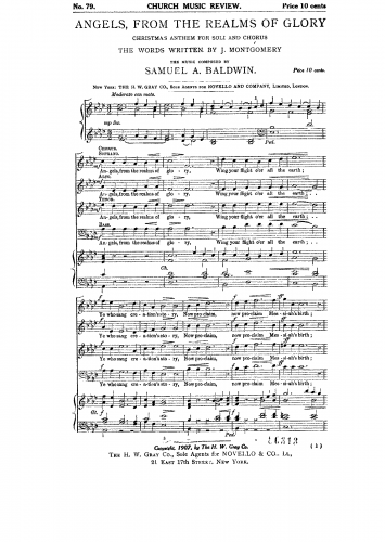 Baldwin - Angels, from the Realms of Glory - Score
