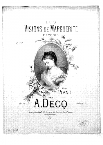 Decq - Les visions de Marguerite : rêverie pour piano - Score