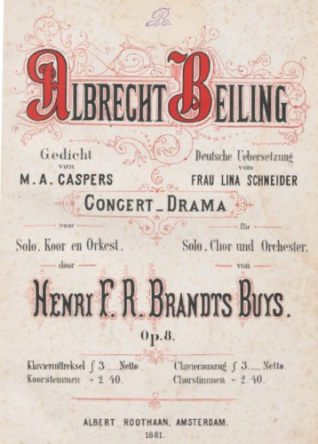 Brandts Buys - Albrect Beiling - Vocal Score - Score
