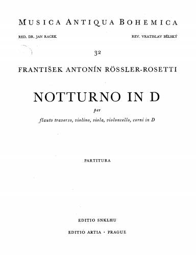 Rosetti - Notturno - Score