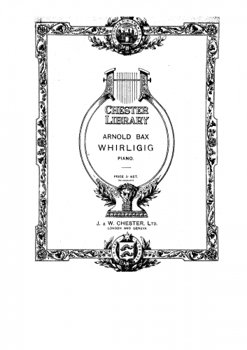 Bax - Whirligig - Piano Score - Score