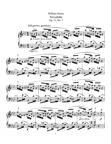 Mason - Scherzo and Novelette - Score