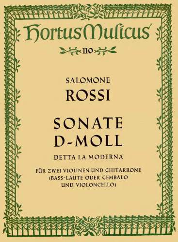 Rossi - Il terzo libro de varie sonate, Op. 12 - Score