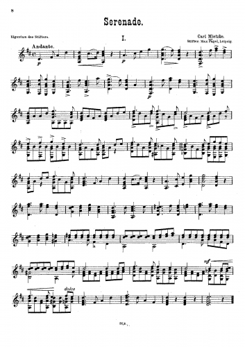 Mietzke - Serenade - Score