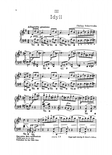Scharwenka - Idyll - Score