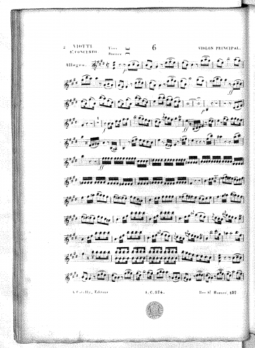 Viotti - Violin Concerto No. 6 - Violin solo - Solo Part