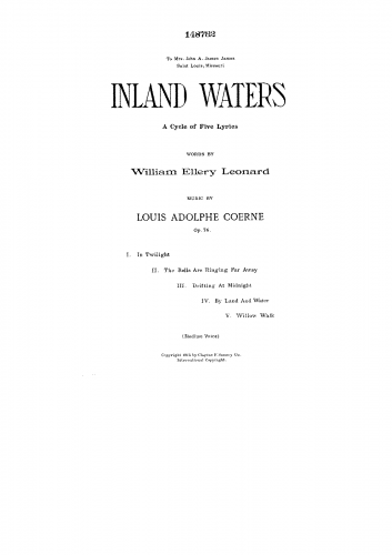 Coerne - Inland Waters - Score
