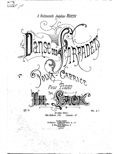 Lack - Danse des farfadets - Piano Score - Score