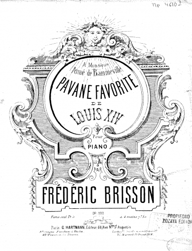 Brisson - Pavane favorite - Score