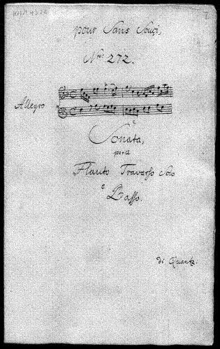 Quantz - Flute Sonata in F major, QV 2:93 - Score