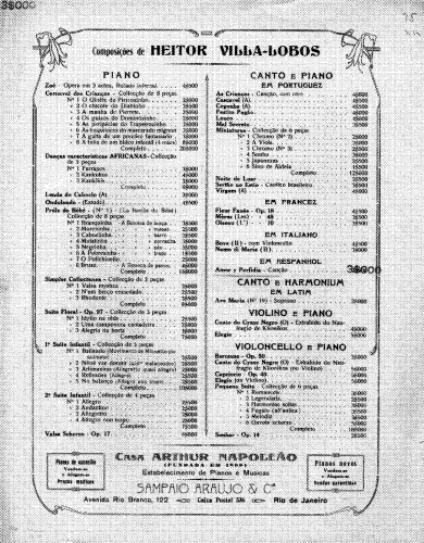 Villa-Lobos - Amor y perfidia - Score