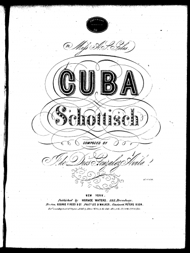 De Dios Gonzalez Avila - Cuba Schottisch - Score