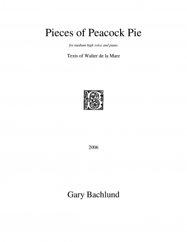 Bachlund - Pieces of Peacock Pie - Score