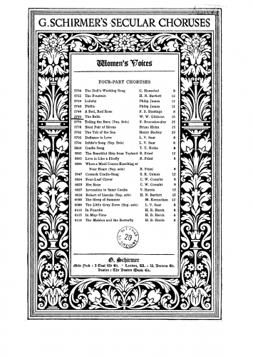 Gilchrist - The Bells - Score