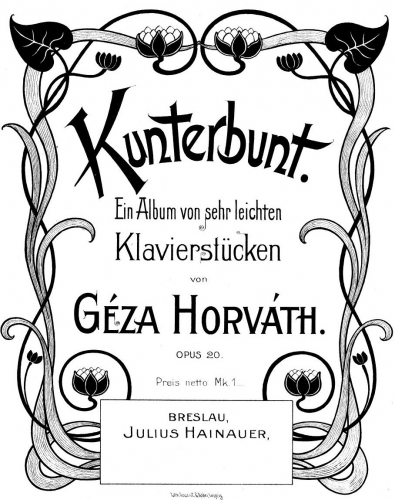 Horváth - Kunterbunt - Piano Score - Score