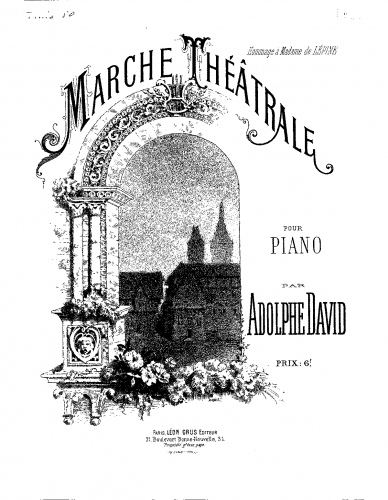 David - Marche théâtrale - Piano Score - Score