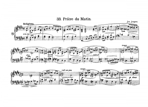 Jongen - Trois Pièces pour Harmonium - 1. Prière du Matin, W.147