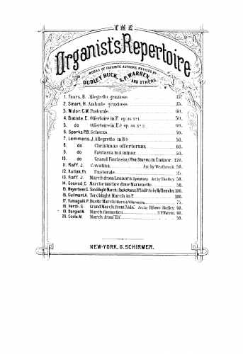 Bargiel - 6 Bagatelles - For Organ solo (Best) - 6. Marcia fantastica