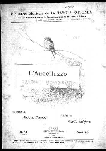 Fusco - L'aucelluzzo - complete score