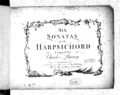 Burney - 6 Harpsichord Sonatas - Score