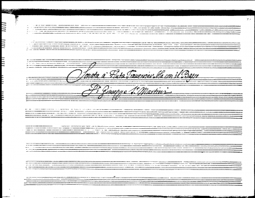 Sammartini - Flute Sonata in A minor - Score