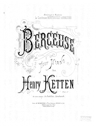 Ketten - Berceuse - Score