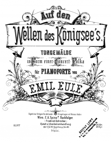 Eule - Auf den Wellen des Königsee's, Op. 45 - Score