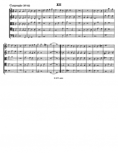 Pezel - Fünff-stimmigte blasende Music, No. 61 - Score