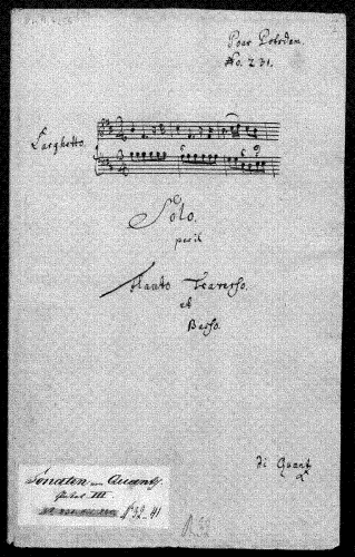 Quantz - Flute Sonata in B minor, QV 2:168 - Score