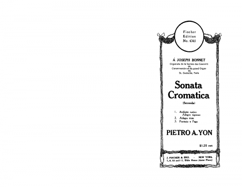 Yon - Organ Sonata No. 2 'Sonata cromatica' - Score