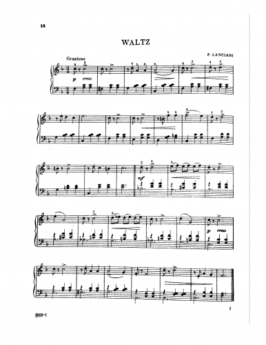 Lanciani - Waltz in F major - Score