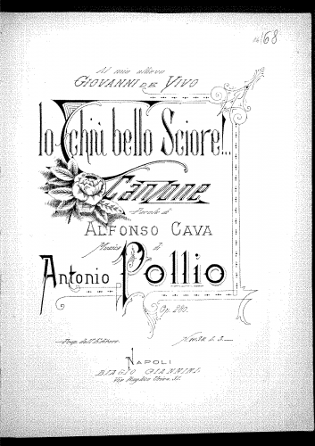 Pollio - Lo cchiù bello sciore!.. - complete score