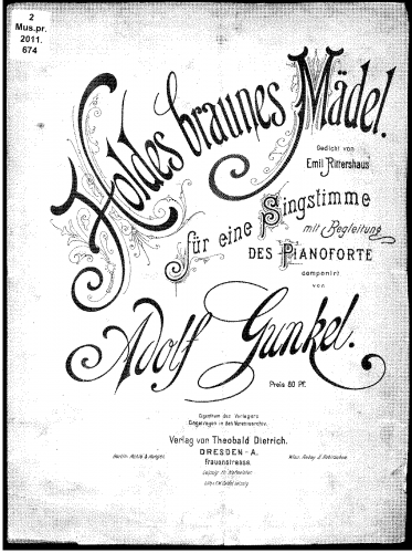 Gunkel - Holdes braunes Mädel - Score