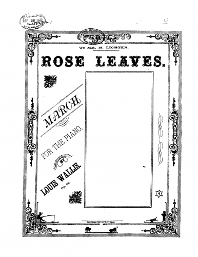 Wallis - Rose Leaves - Piano Score - Score