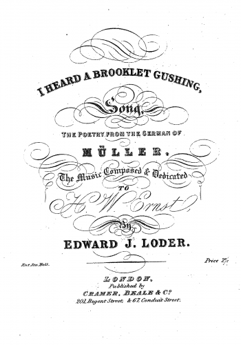 Loder - I Heard a Brooklet Gushing - Score