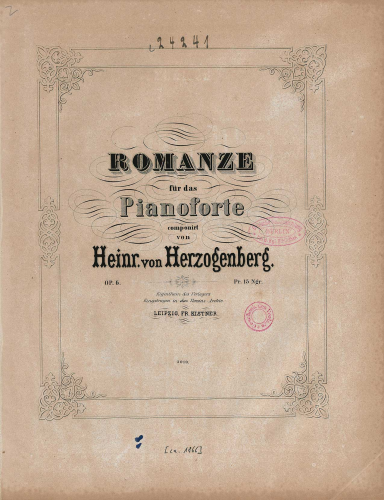 Herzogenberg - Romanze - Score