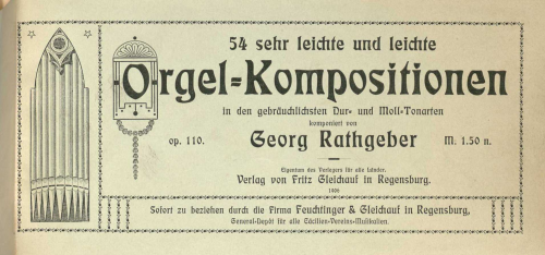 Rathgeber - 54 sehr leichte und leichte Orgel-Kompositionen - Score