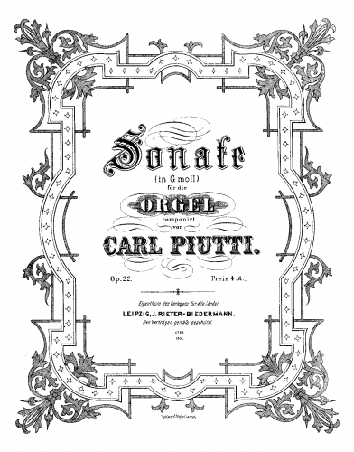 Piutti - Organ Sonata - Score
