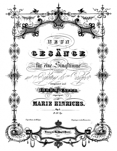 Hinrichs - 9 Gesänge - Score