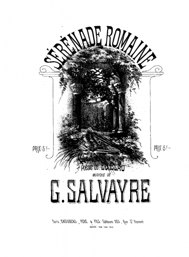 Salvayre - Sérénade romaine - Score