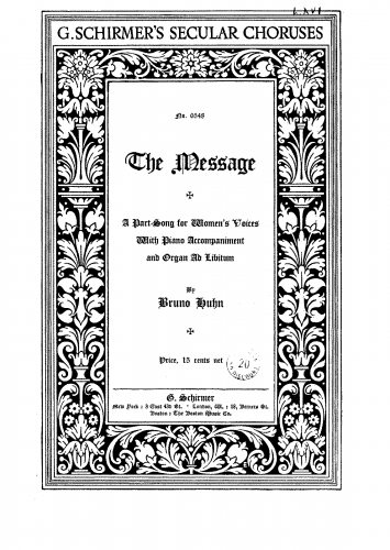 Huhn - The Message - Score